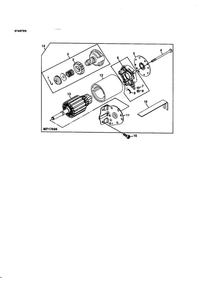 Starter Diagram and Parts List for 351700-1114  Briggs and Stratton Engine